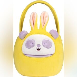 NEW Squishmallows 12” Lancelot Bunny Basket Plush Easter Egg Hunt Bag